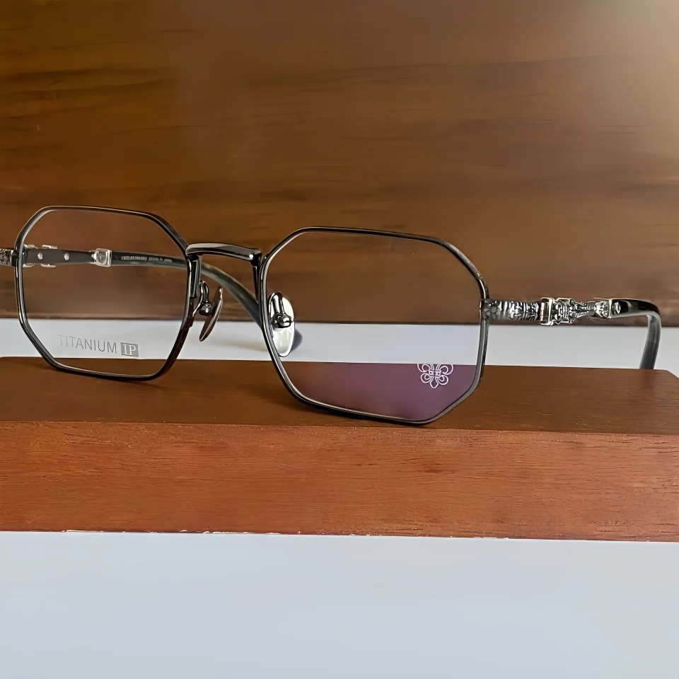 

Men's Luxurious And Fashionable Titanium Alloy Eyeglass Frame Women's High-Quality Computer Reading Optical Prescription Glasses