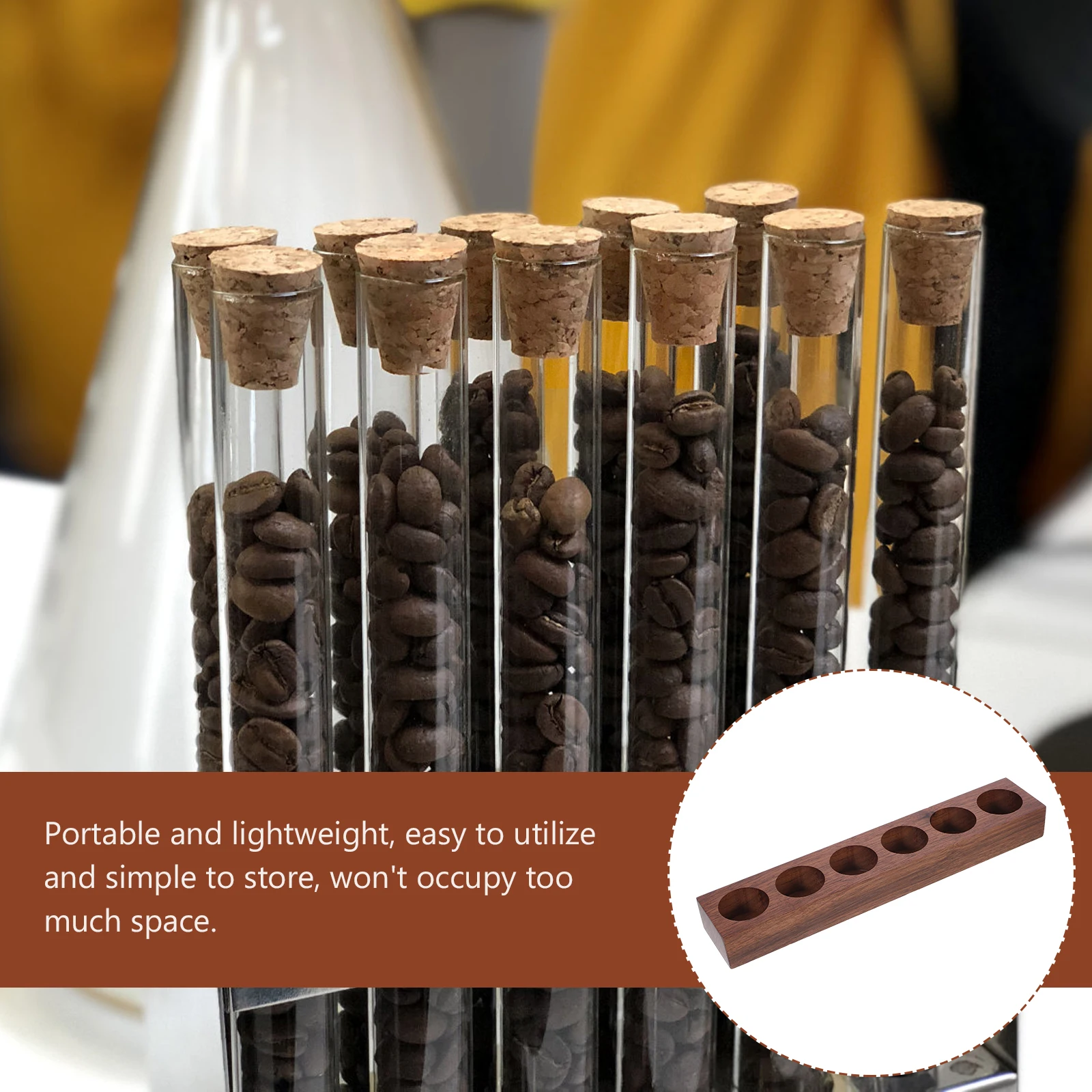 

Coffee Beans Bottling Storage Tube Station Organizer Stand Powder Holder Test Tubes