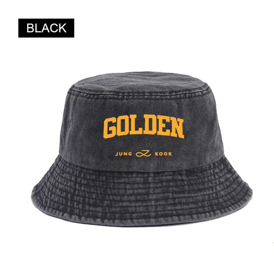 Kpop Jung Kook 1st Solo Album Golden Jungkook Bucket Hat for Men