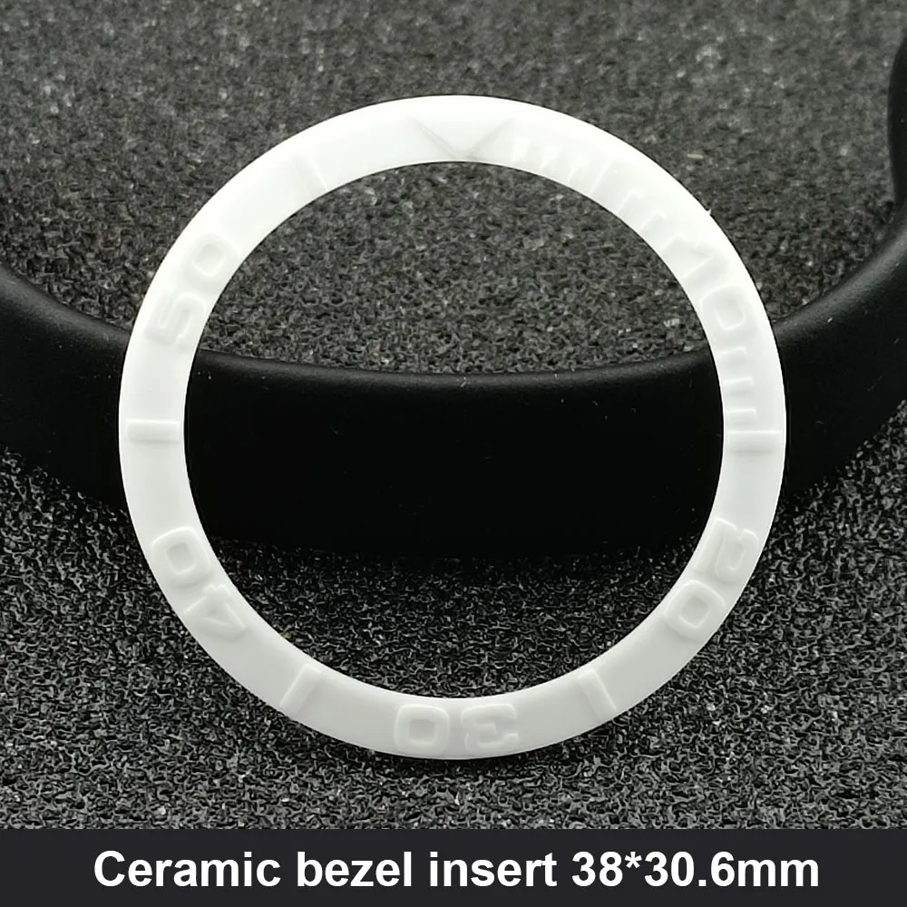 Sloping 38mm*30.6mm Ceramic Bezel and Diving watch Insert Watch Replace Watch Face Watch Bezel Inserts