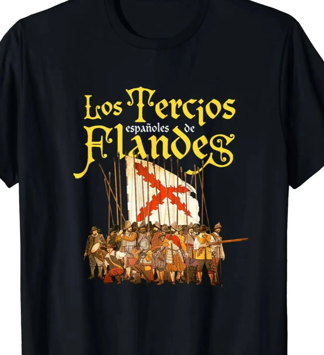 

Футболка Tercios De España En Flandes Con Histórica Bandera Borgoña с коротким рукавом, повседневная мужская рубашка из 100% хлопка