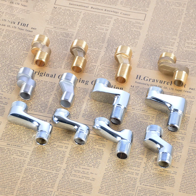 Pie curvo para ducha, grifo Sillon de flor, junta de pie curvada de diámetro Variable, accesorios de pie de tornillo de esquina curvado alto alargado