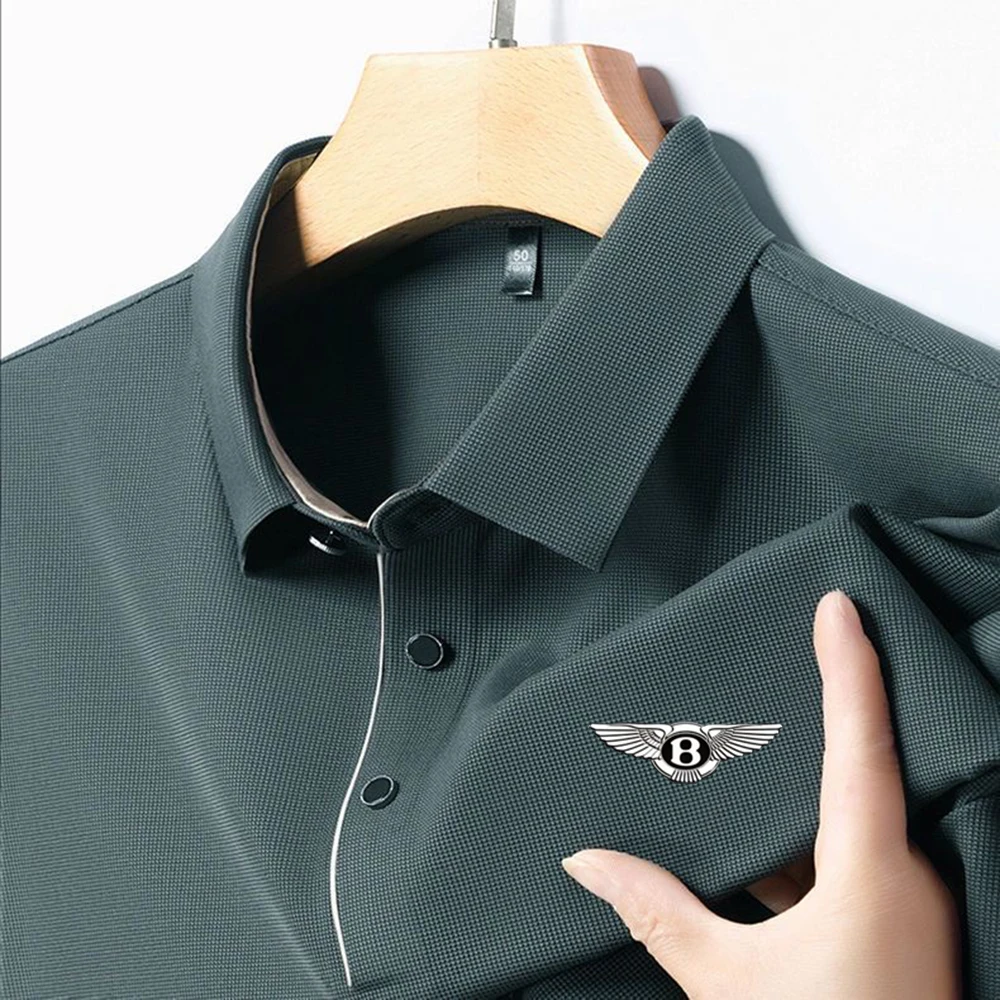 Men's Summer Polo Shirt New Fashionable Exquisite Alphabet Board Printed Pattern Comfortable Cool Breathable Business T-shirt image 5