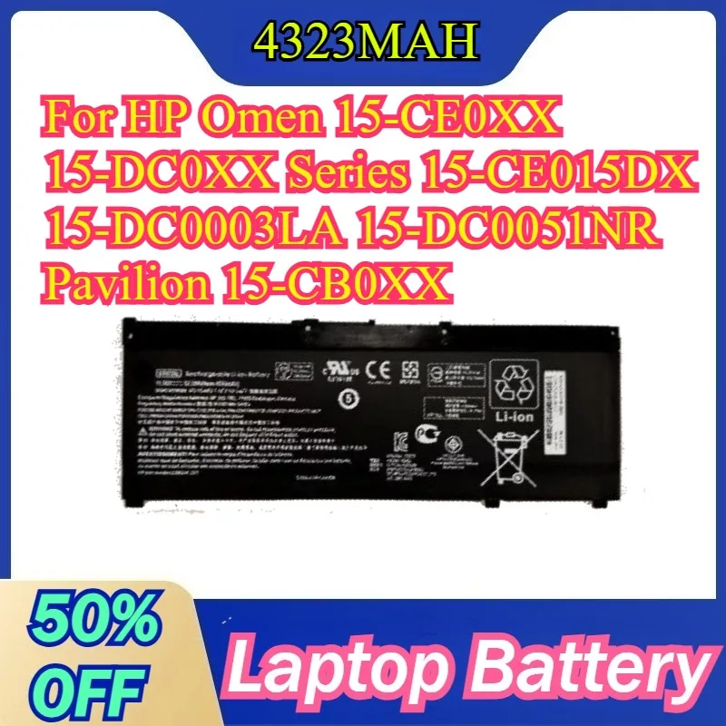 

4323mah SR03XL for HP Omen 15-CE0XX 15-DC0XX Series 15-CE015DX 15-DC0003LA 15-DC0051NR Pavilion 15-CB0XX