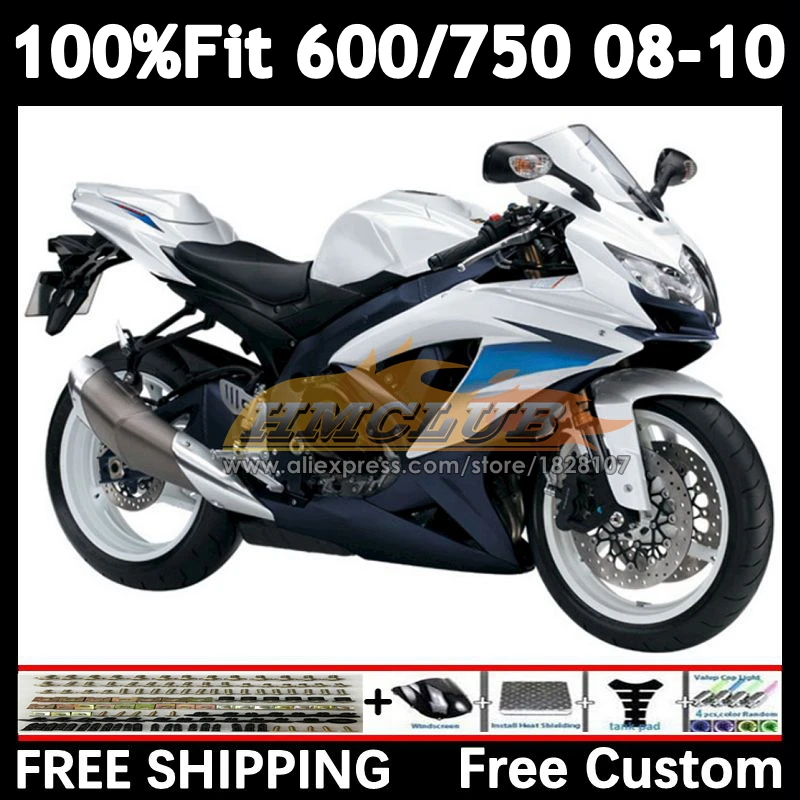 

Injection For SUZUKI GSXR 600 750 CC GSXR600 2008 2009 2010 15No.119 white glossy GSXR-600 GSXR-750 K8 GSXR750 08 09 10 Fairing