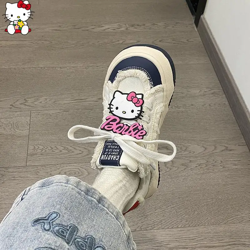 

New Cartoon Hello Kittys Children's Shoes Casual Shoes Skate Shoes Children Good-Looking Sneakers Fashion Cute Festival Gift
