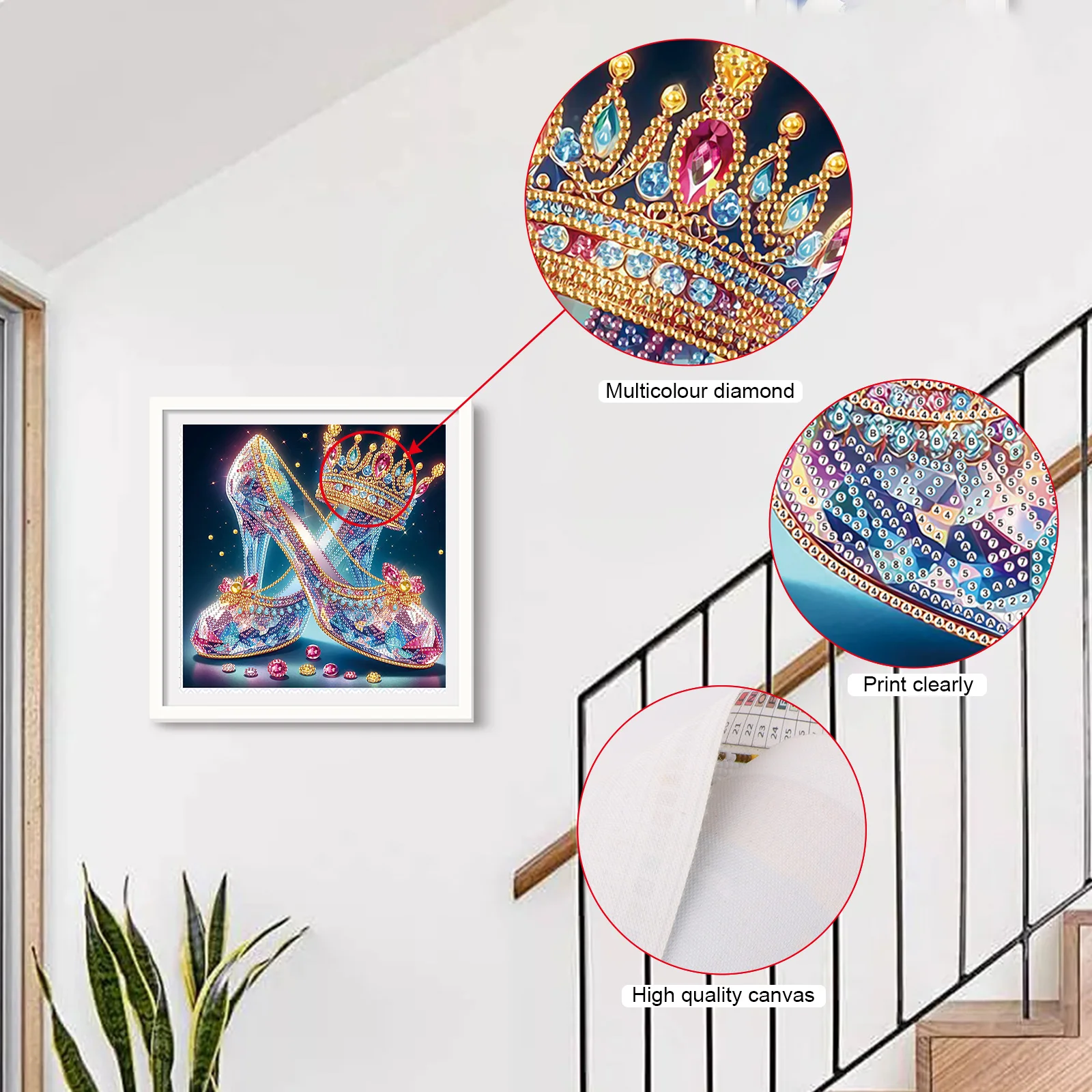 Special Shape Diamond Art Kits for Beginners and Adults,Crystal shoes Diamond Art Painting Kits for Home Wall Decoration Gifts view 4