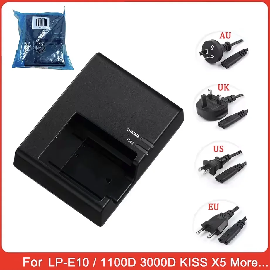 Originele LC-E10 LC-E10E Lader Voor Canon LP-E10 Lpe10 E10 Batterij Eos 1100d 1200D 1300d 2000d 4000d Kiss X 50X70 Rebel T3 T5 T6