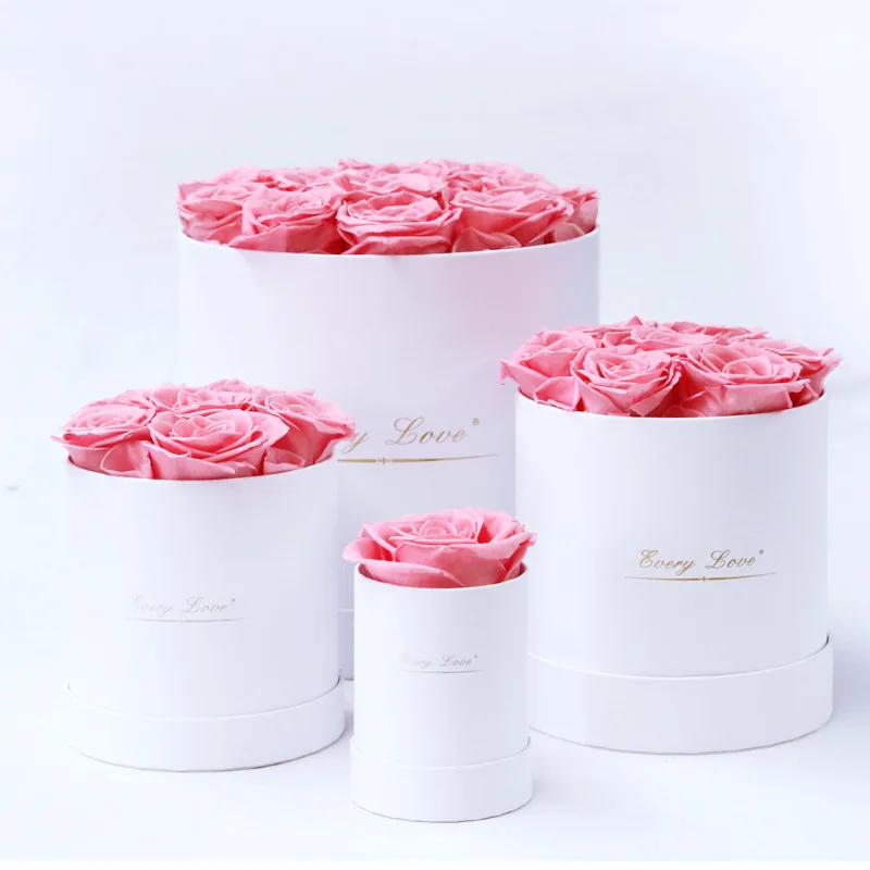 Six Rose Heads hugging buckets, Eternal Love, 4-5cm Eternal Flower Hug Bucket, DIY, Date of Birth, Valentine's Day essentials