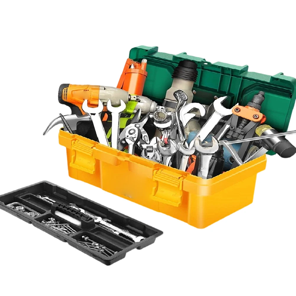 Portable Plastic Tool Box Large Capacity Storage Case With Lock For Home Car Outdoor Hardware Electrician Repair Accessories