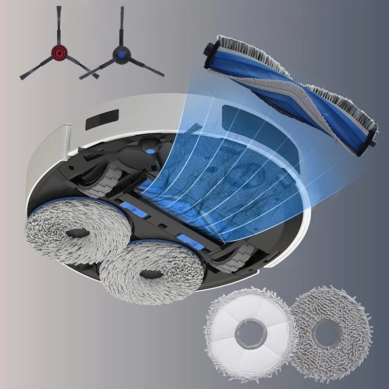 Accessories for T30 Pro Omni / T30 Omni Robot Vacuum Cleaner, Main Brush, Dust Bags,Cloths, Filters-DTB1 view 6