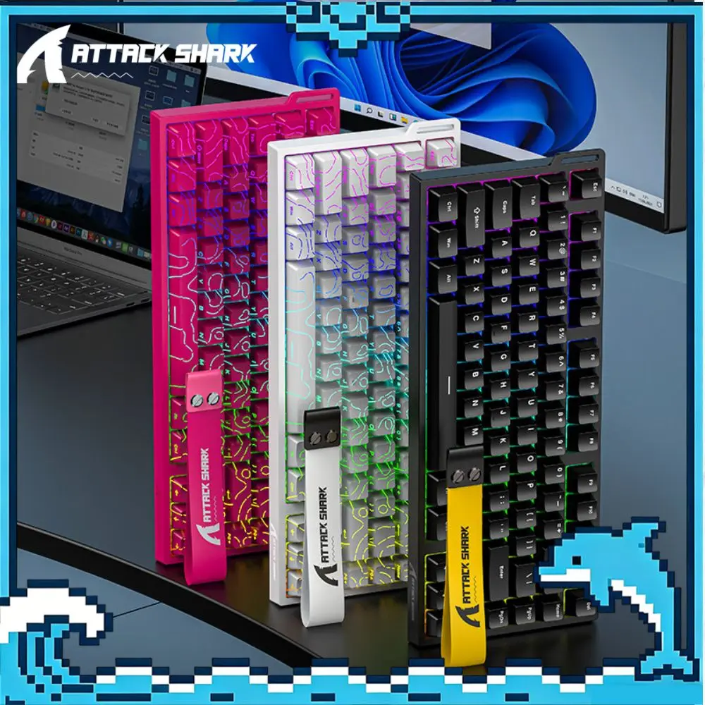 Attack Shark R82HE Magnetic Switch Keyboard RGB Wired 0.08ms 256K Scan Sampling Rate Accuracy 8K Return Rate Mechanical Keyboard