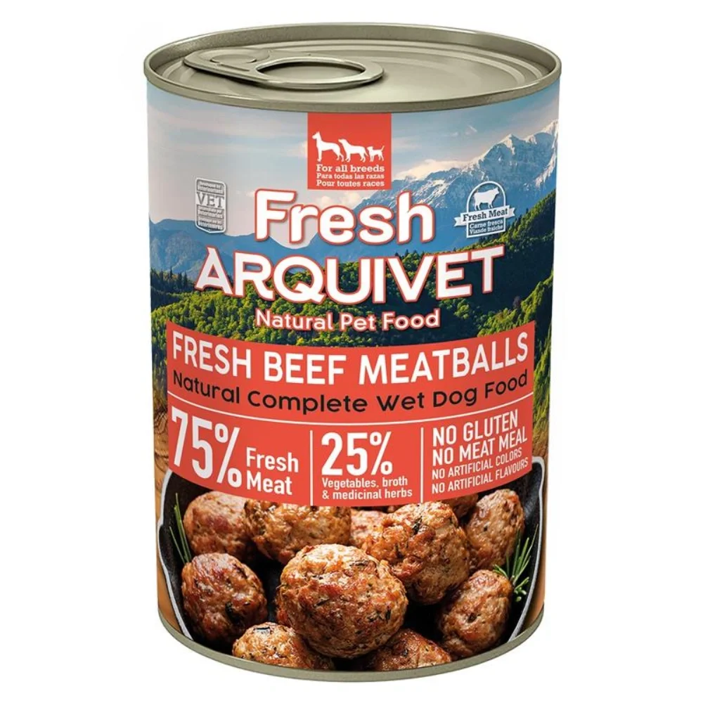 Arquivet Comída Húmeda Fresh Albóndigas de Ternera con Boniato y Zanahoria - 400 GR