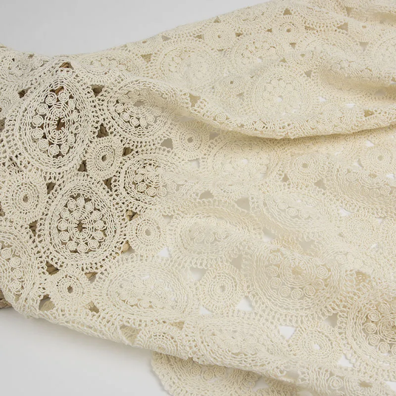 Circle Cotton Threads Water-soluble Guipure Lace Rope Embroidery Rope Embroidery Hollow Dress Embroidery Crochet Lace Fabric