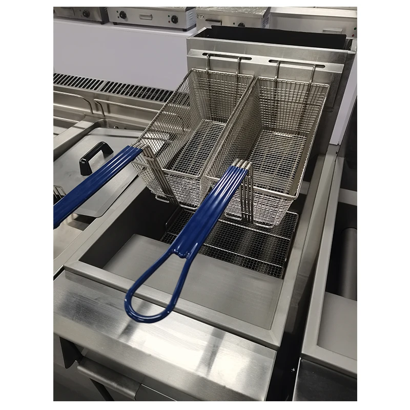 تخفيضات كبيرة على مقلاة الزيت العميق الكهربائية الأوتوماتيكية للمطاعم من الفولاذ المقاوم للصدأ للدجاج المقلي