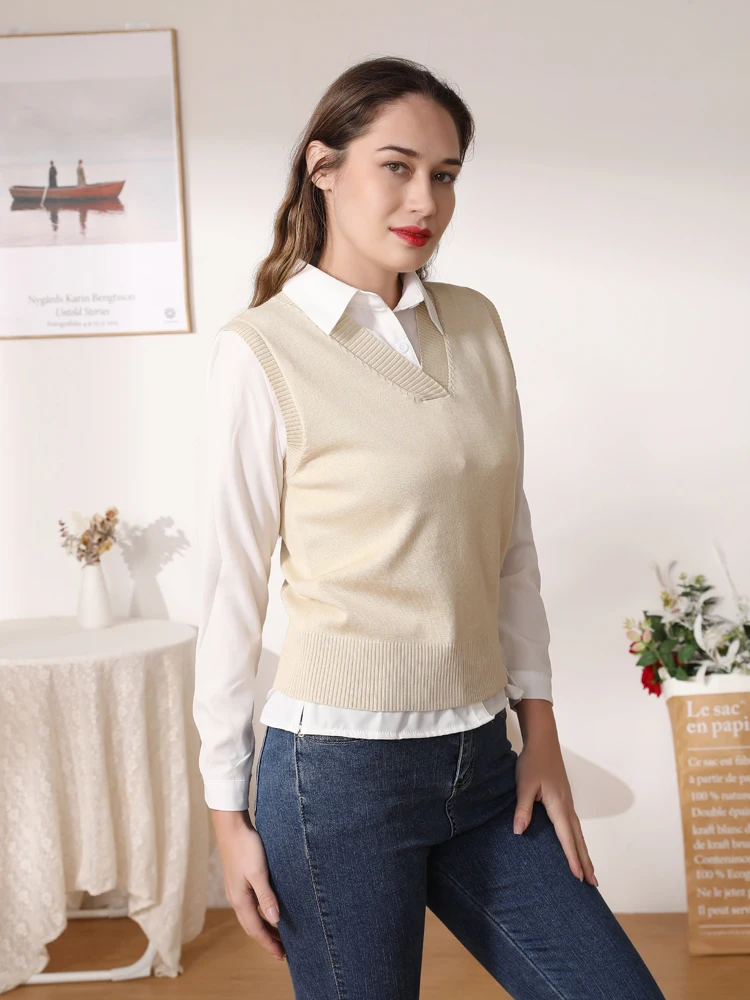 Kamizelka Damska Kamizelki Sweter Damski Kamizelka Sweter Sweterek Kamizelki Damskie Sweter Oversize Sweater Vest Kamizelka Damska Pikowana Sweater Women Swetry Damskie Sweterki Kamizelka Damska Dluga Sweaters Topy