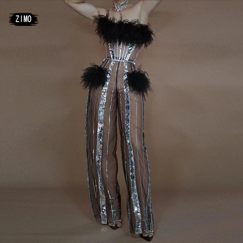 اسحب الملكة ازياء موضة الترتر الأسود حجر الراين حللا النساء منظور تظهر الأداء القطب الرقص ملهى ليلي حفلة DS