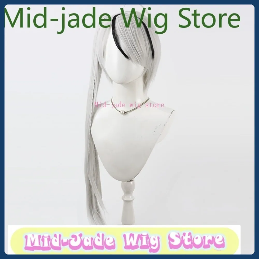 Mid-jade Pruik Winkel Yan Vismok Cosplay Pruik Halloween Anime Game Rollenspel Synthetisch Haar Kleding Rekwisieten
