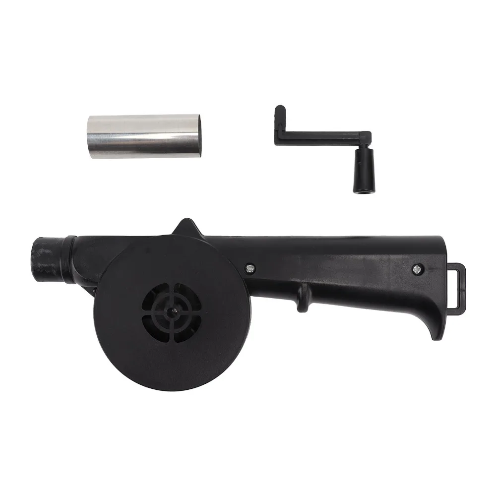 Light weight Hand Crank Blower Multi Purpose Compact Dimensions Portable BBQ Fan Mini Black Portable Outdoor Blower