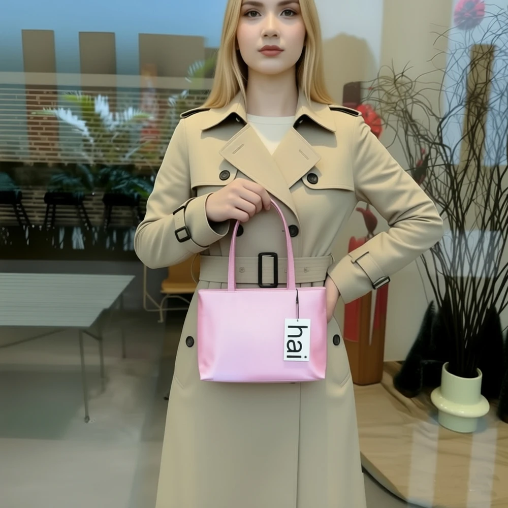 Luxury Feel Solid Color Silk Satin Tote Bag Small Lightweight Purse with Double Handle for Everyday Use, Fits Phone & Essentials