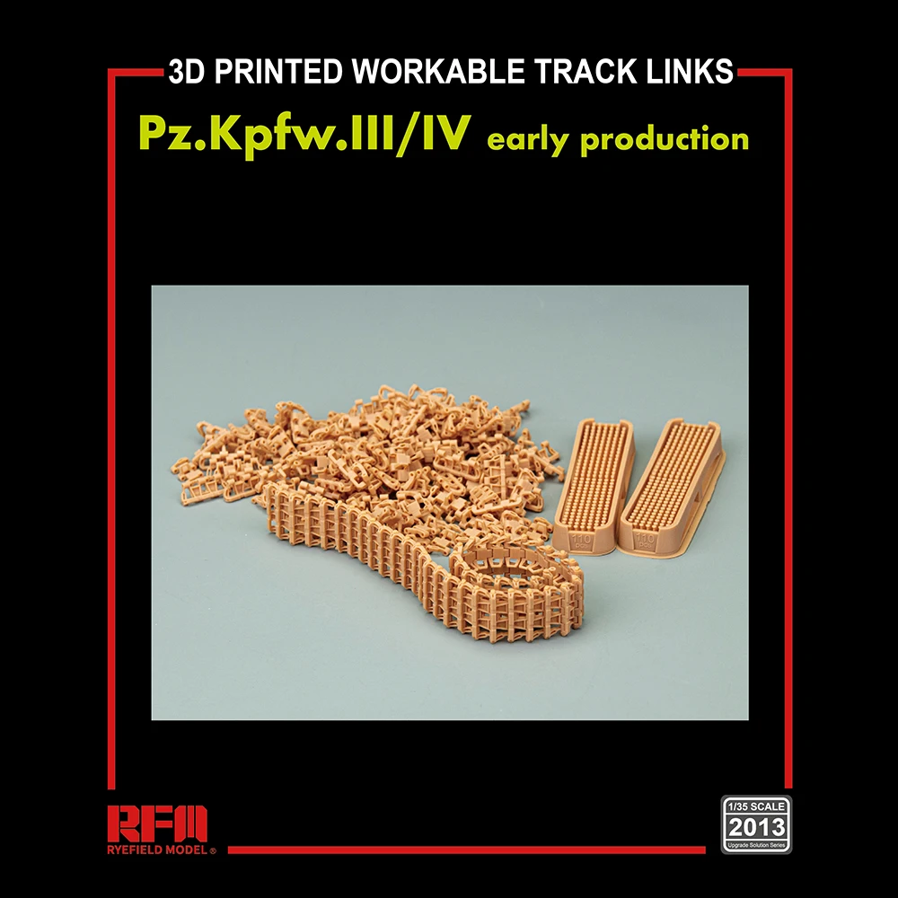 [Ryefield Model] RFM RM-2013 1/35 Pz.Kpfw.III/IV Early Production 3D Printed Workable Track Links