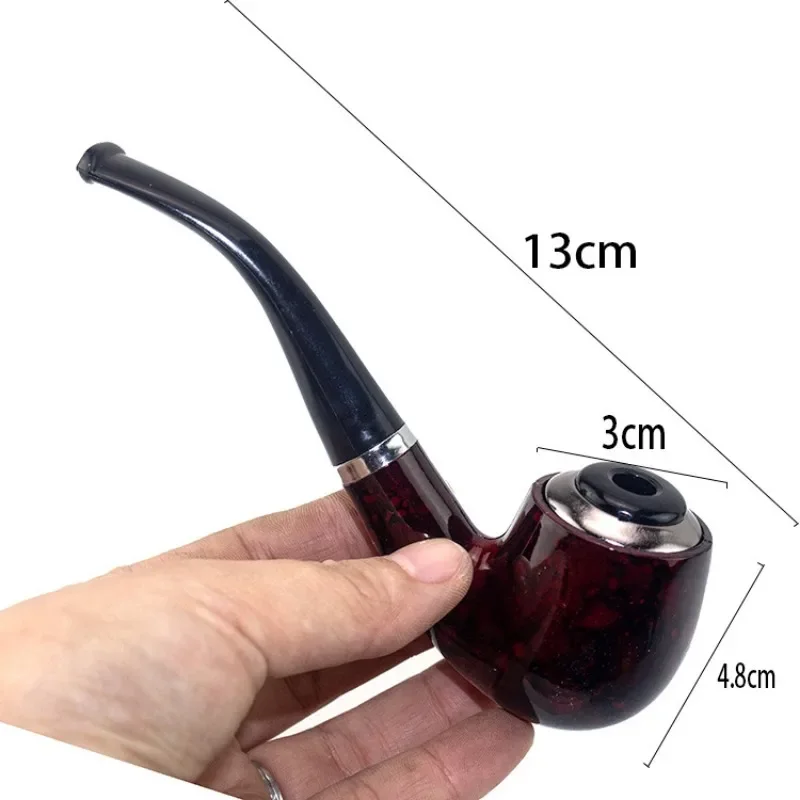 Ebony Wood Pipes for Smoking Bent Type Pipe Accessory Carving Pipes Smoke Tobacco Cigarette Acrylic Holder Oil Burner Pipe