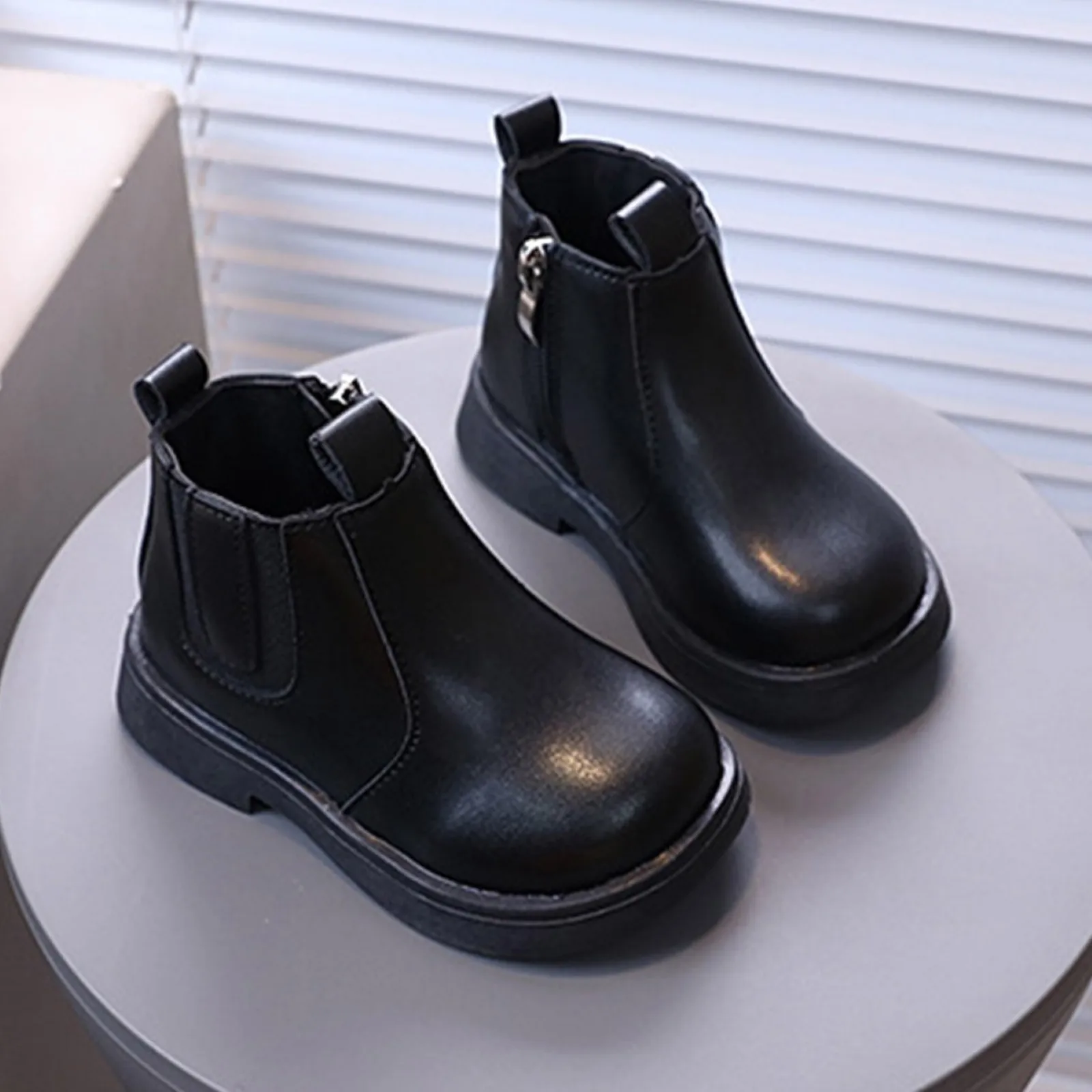 

Сапоги-ковбойки для девочек, детские одинарные сапоги на боковой молнии, осенне-зимние модные ковбойские сапоги для девочек и мальчиков, размер 3.