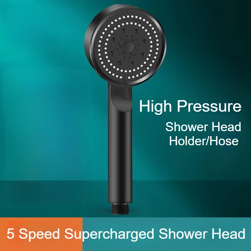 

Adjustable High Pressure Shower Head Bathroom 5 Modes Water Saving Shower Head Holder Hose Bathroom Accessories