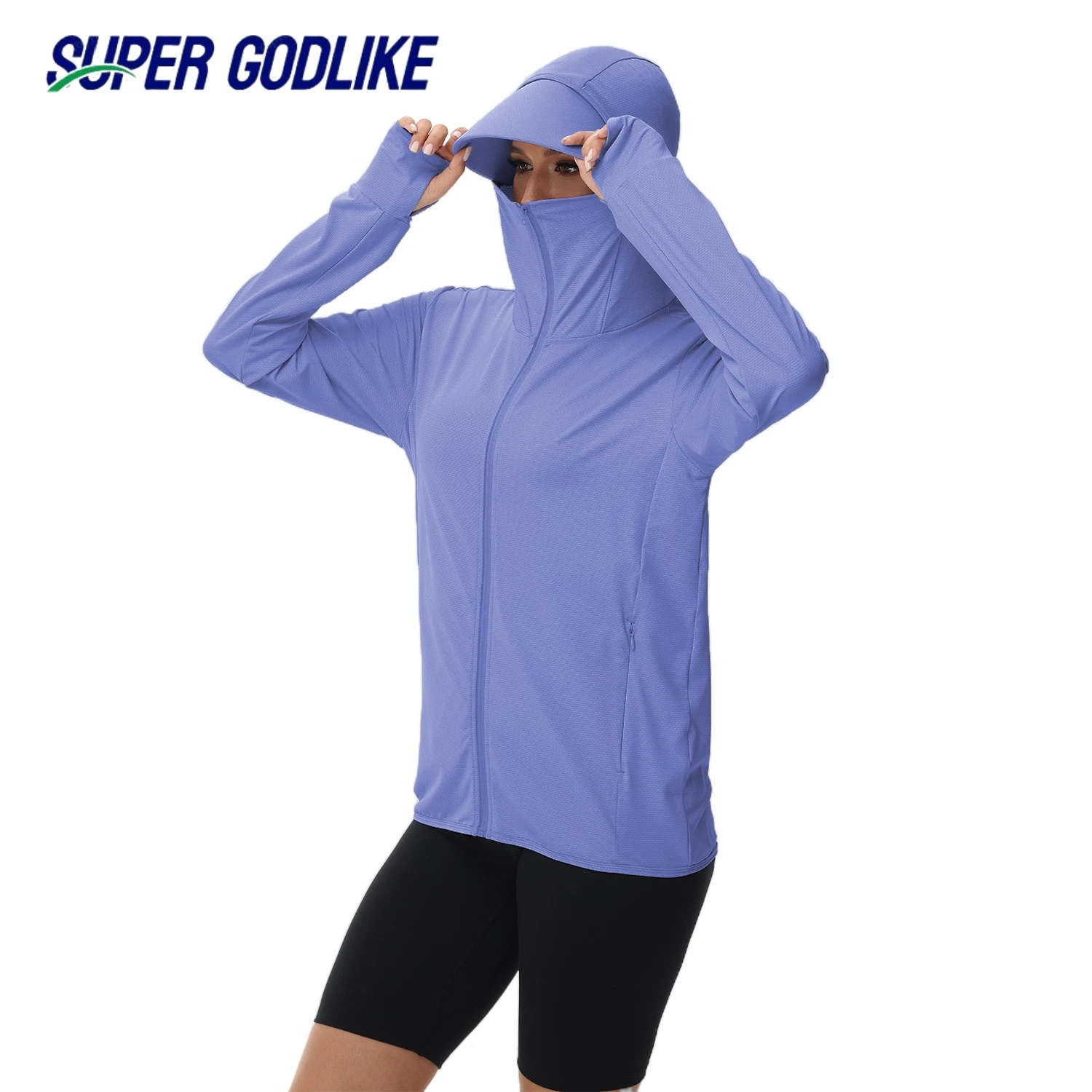 Sun Hoodie UV Protection - UPF 50+ Sun-Proof Clothing Women's Hoodie Zip Long Sleeve Shirts For Women