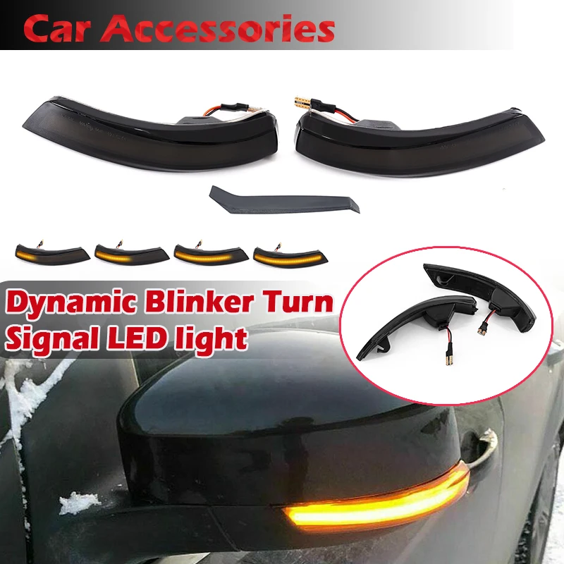 

For Ford Focus Mk3 LED Light 2 3 Mk2 Mondeo Mk4 Turn Signal Lamp Flowing Side Wing Rear View Mirror Blinker Dynamic