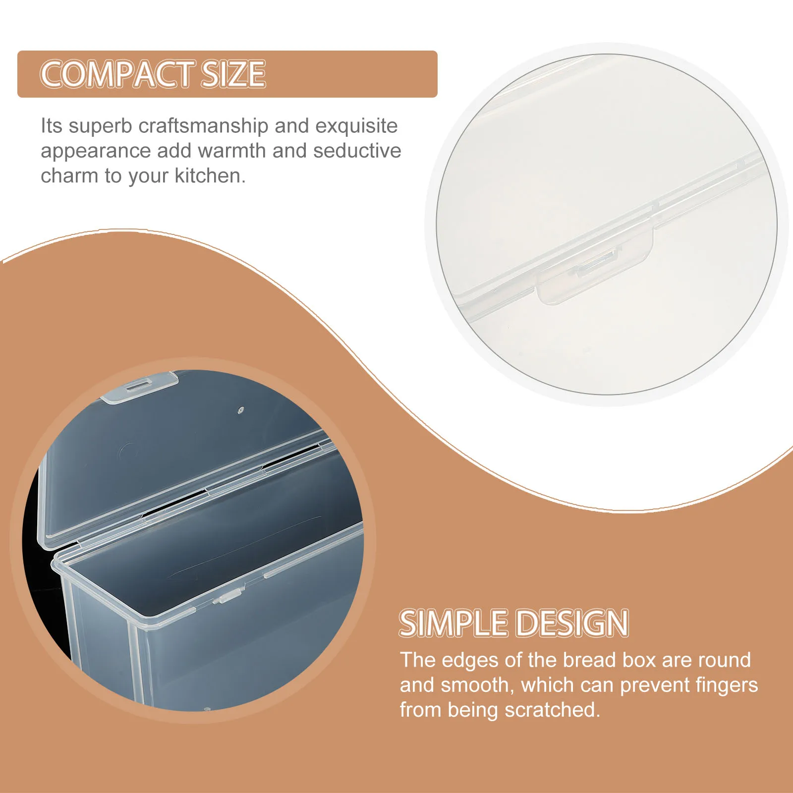 

1PC Bread Storage Box Transparent Plastic Container for Homemade Loaf Keeper Food Preservation Kitchen Tool Bread