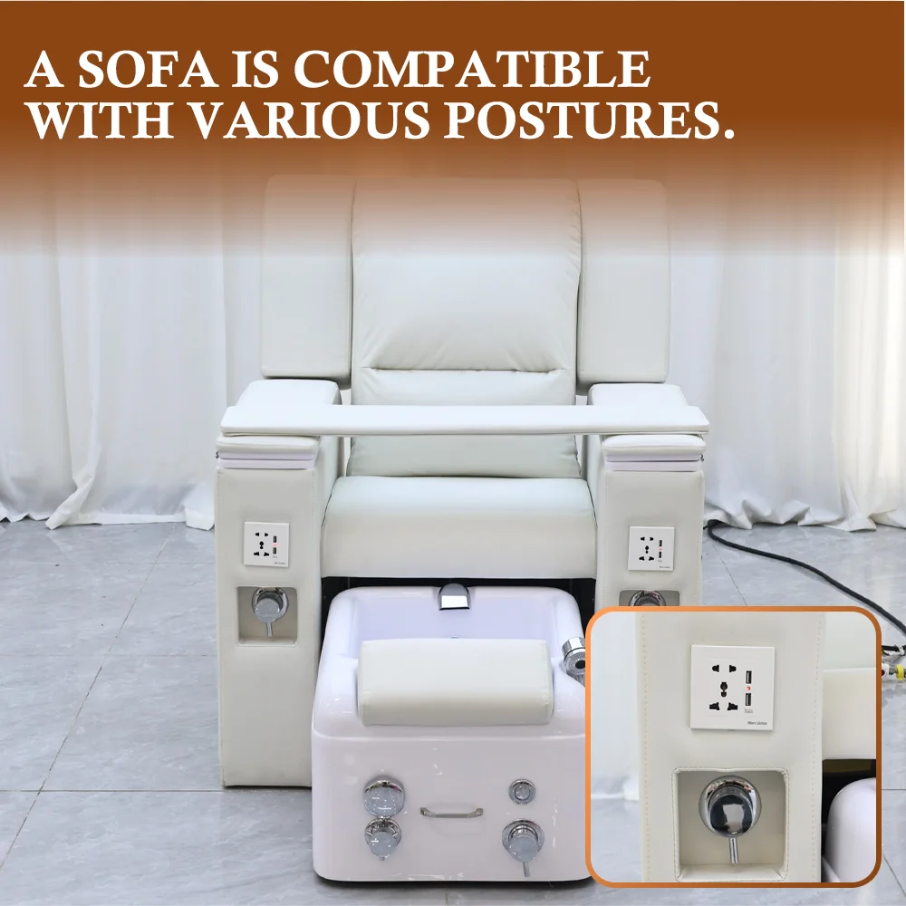 صالون تجميل سبا باديكير الأثاث الكهربائية مستلق حمام القدم كرسي محطة باديكير #6