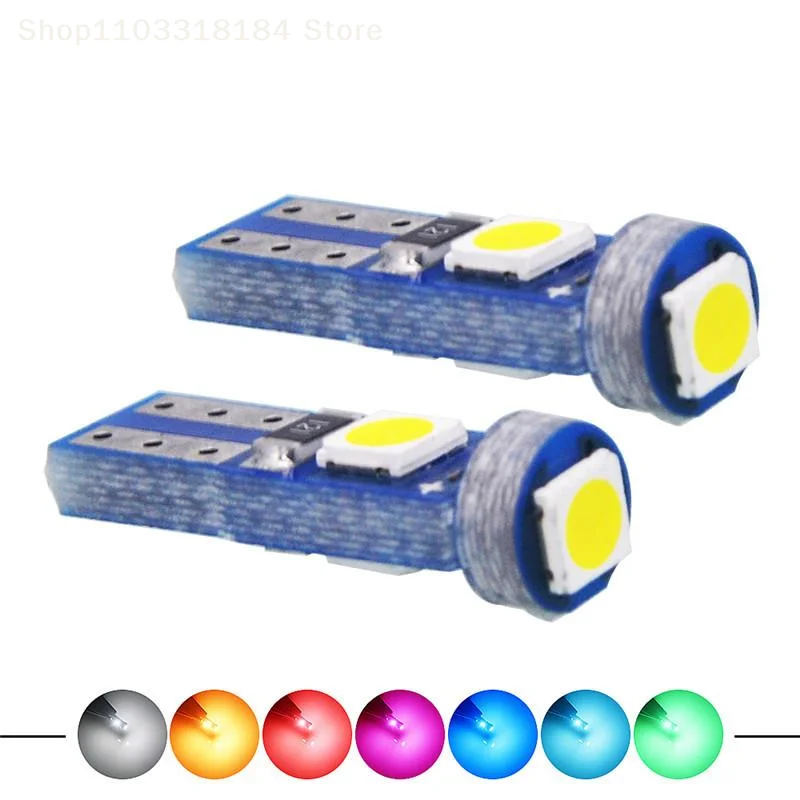 

10 шт. T5 3030 светодиодные лампы, 3SMD высокой яркости для салона автомобиля и приборной панели, индикаторные лампы на клиновой основе, автоматические приборы