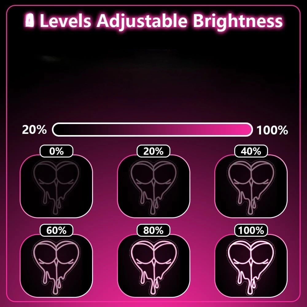 الوردي الخوخ النيون ل Windowe ديكور عكس الضوء LED ضوء النيون لعيد الحب زوجين غرفة اقتراح الزفاف ديكور عاشق هدية