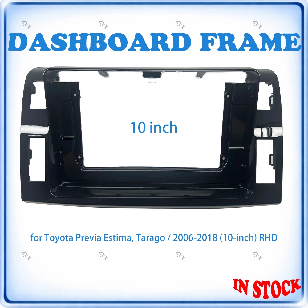

Рамка для автомагнитолы Toyota Previa Estima Tarago 2006-2018, 10 дюймов, RHD, панель стереосистемы, проводка, кабель питания