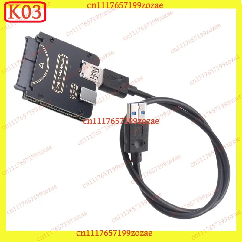 LK k3 SFF-8482 SAS to SATA Adapter 29Pin, 5Gbps HDD/SSD Converter with Independent Power Port