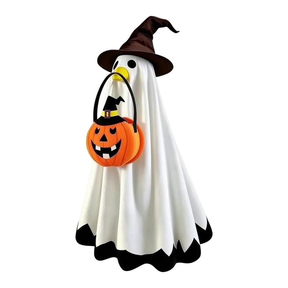 Wizard Style Porch Goose Outfit Compatible with 23 Inch Cement Plastic Lawn Goose Statue for Seasonal Yard Decor