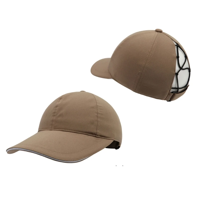 Kind Sneldrogende Baseball Caps Lichtgewicht Zonnehoed Outdoor Running Zonweringen Grote Rand Paardenstaart Hoed Drop shipping