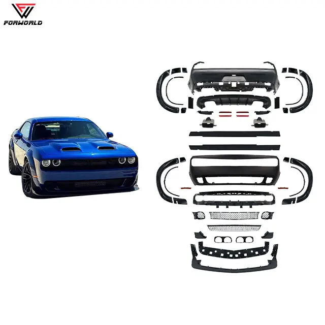 

Manufacturing for Challenger 08-14 to 15-23 SRT Car Full Body Kit with Front & Rear Bumper Grille New Condition Items-