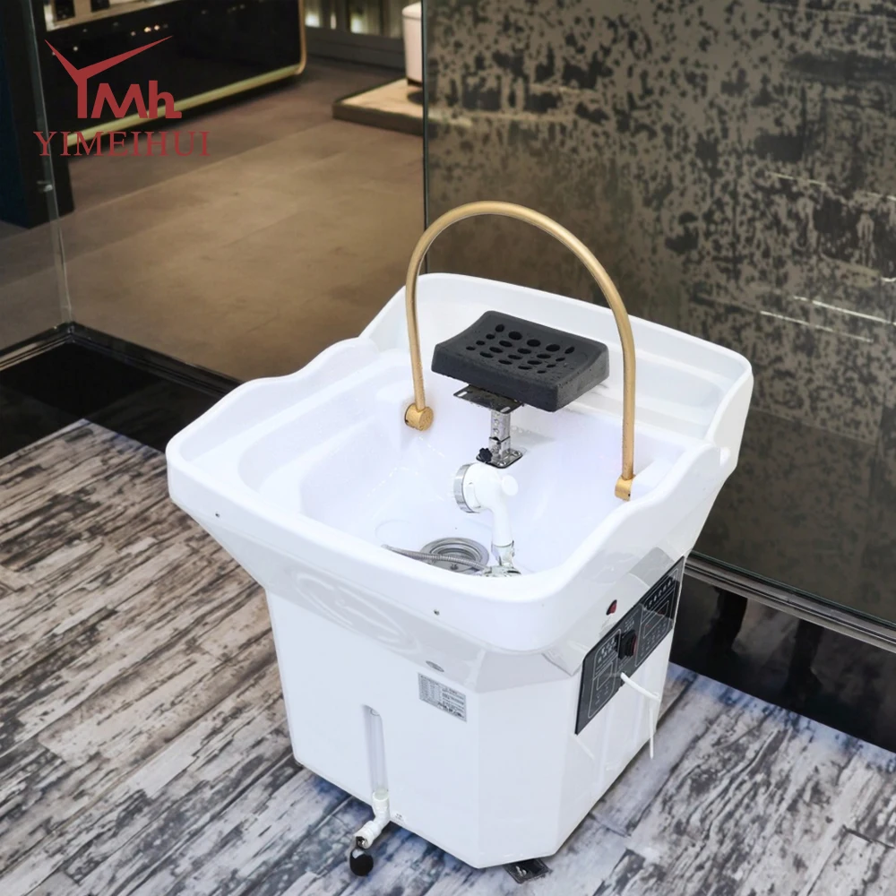 

Modern Portable Salon Multifunctional Hydrotherapy Circulating Shampoo Basin Head Spa Shampoo Bowl Water Tank for Barbershop