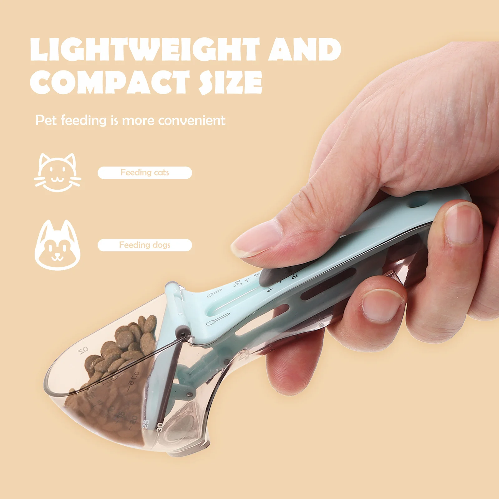 

Digital Pet Food Measuring Spoon High Precision Lightweight Portable Scoop for Accurate Cat Dog Feeding Measuring Spoon