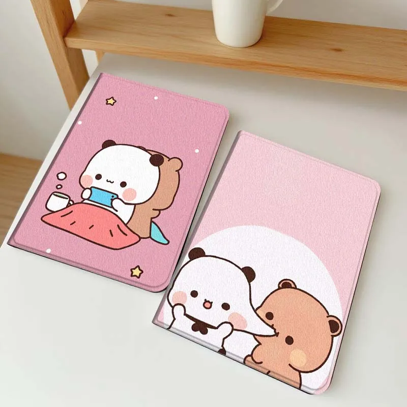 

Cute Panda Bear Friend Gift For Samsung Galaxy Tab A7 A A8 A9 A11 S6 S11 10.1 10.4 10.5 Inch Lite PLus Soft Tablet Case