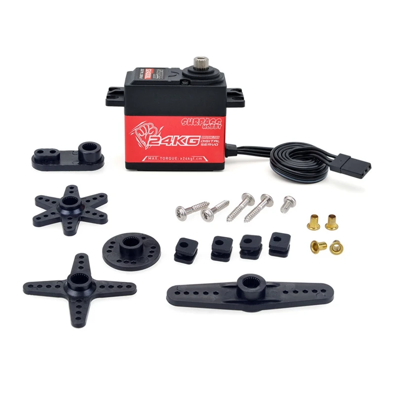 

Surpass Hobby Brushless Digital Steering Gear 24Kg Ds- B004-C -Cyw-0124Kg Semi-Aluminum Frame Brushless Steering Gear