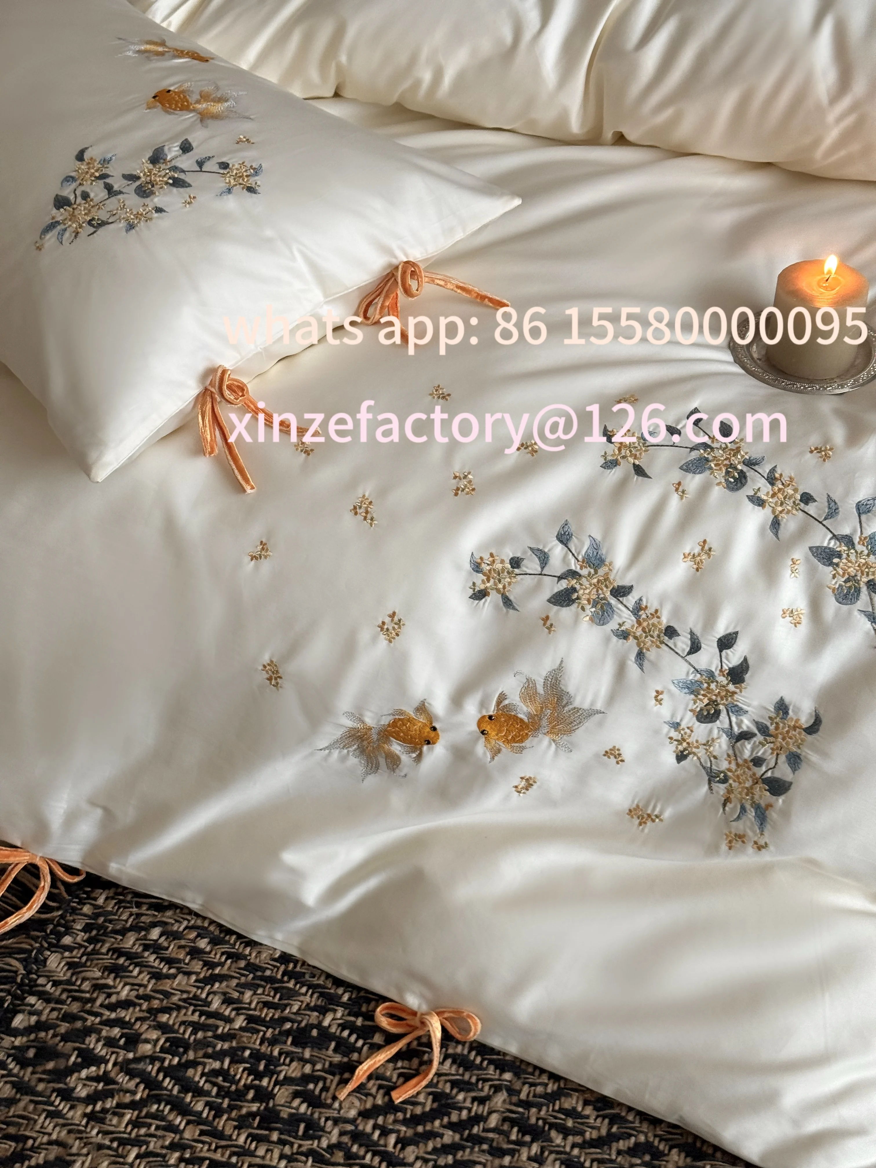 فراش مكون من أربع قطع أنيقة قابلة للتخصيص