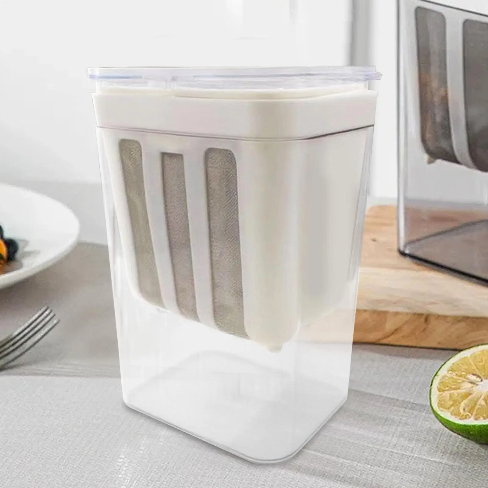 

Ситечко для йогурта, корзина для риса, 1100 мл, многоразовый сетчатый дуршлаг, фильтр-сито для чая, меда, рисового соуса, кофе, сока, кухни