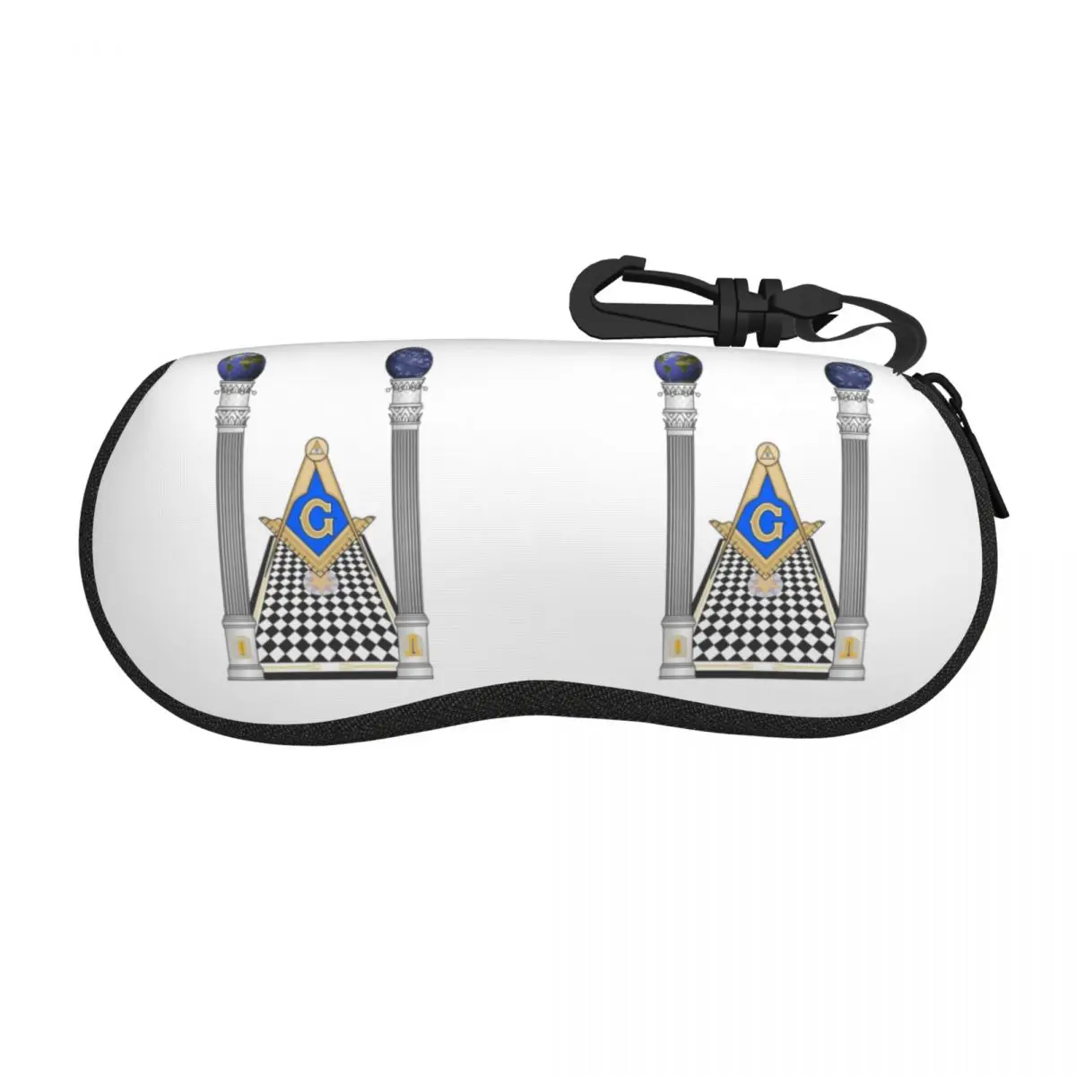 Custom Freemasonry Sunglasses Soft Case Neoprene Zipper Masonic Shell Eyeglass Case Protective Box For Glasses