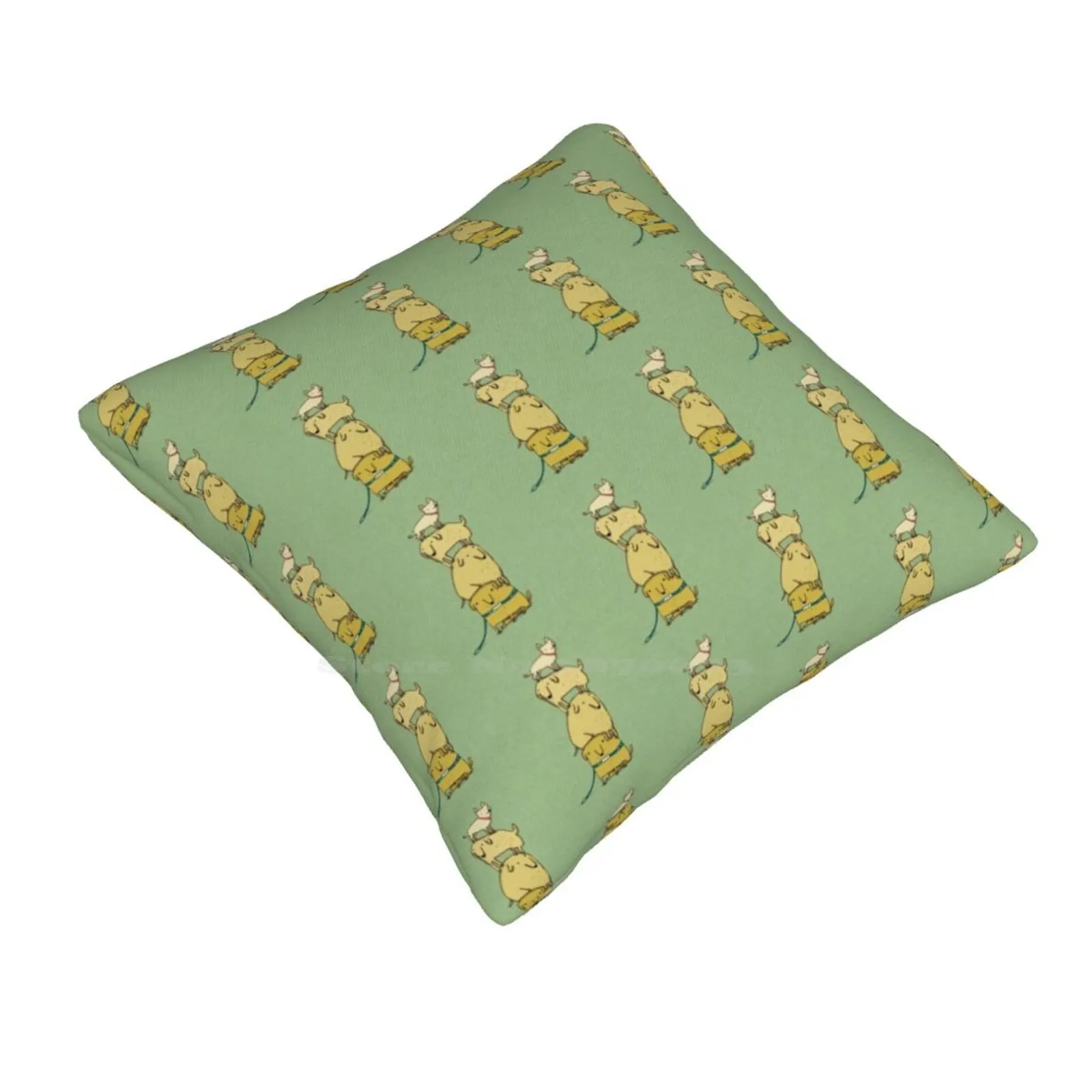 Puppy Totem Bedroom Office Hug Pillowcase Puppy Canine Pet Golden Retriever Labrador Woof Doge Yellow Blonde Garden Chihuahua