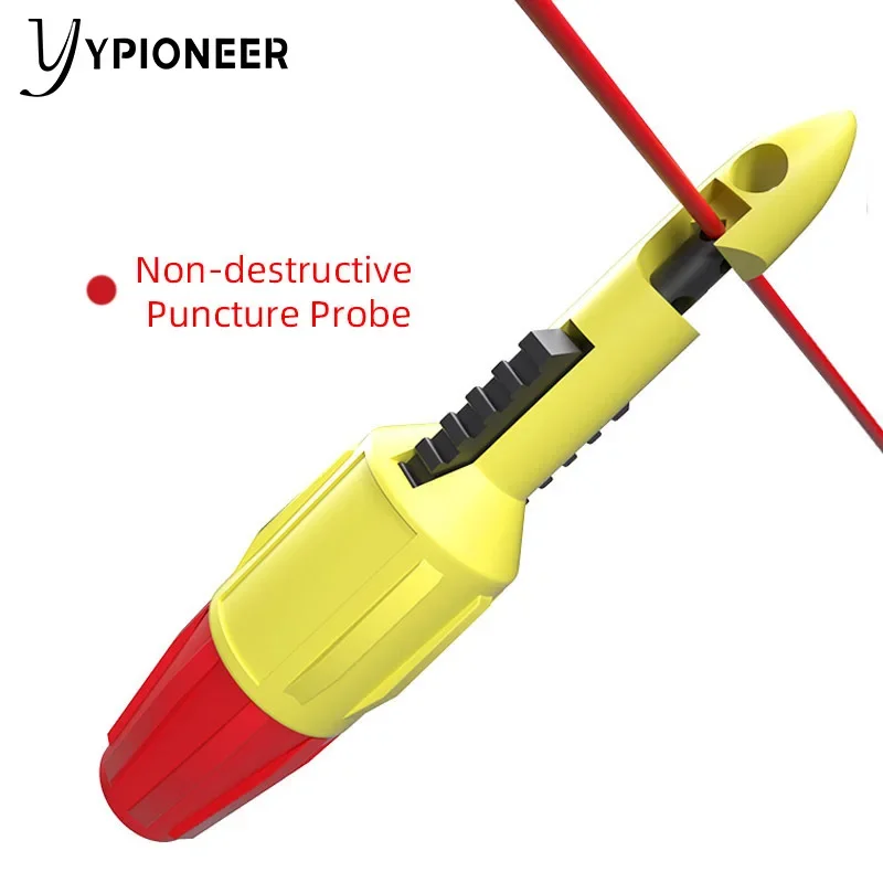 YPioneer P30039 2PCS Insulation Wire Piercing Puncture Probe Test Hook Clip with 2mm/4mm Socket Automotive Car Repair