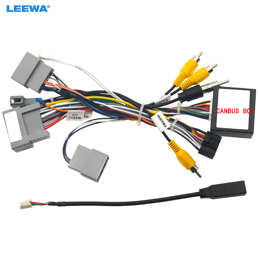 

LEEWA Car 16pin Power Cord Wiring Harness Adapter With Canbus For Honda Odyssey Malaysia Indonesia (15-17) Installation Head