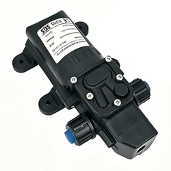 DC12V 60W 120PSI 5L/MIN Agricultural Electric Water Pump Black Micro High Pressure Diaphragm Water Sprayer Car Wash